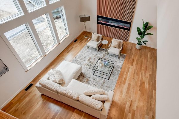 Luxury Home Builders Arlington MA Open Living Room View