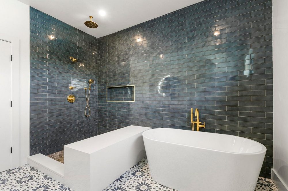 Custom Built Homes Arlington MA Spa Bathroom