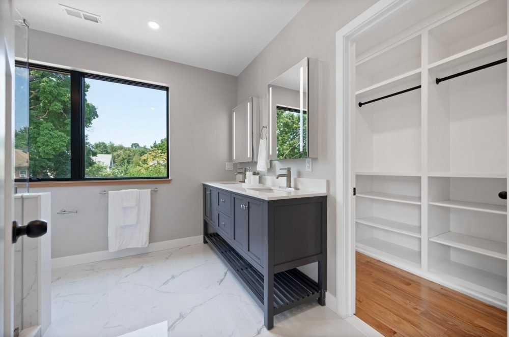 Custom Home Builders Belmont MA Modern Bathroom Sinks
