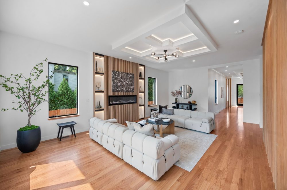 Custom Home Builders Belmont MA Detailed Ceiling
