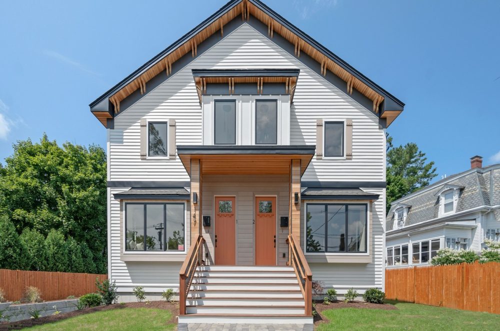Custom Home Builders Belmont MA Front Entry Porch