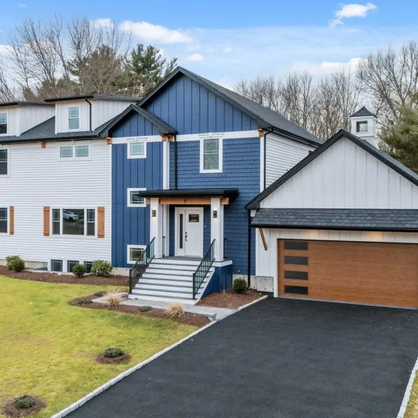 Custom Home Builders Burlington MA - Two Tone Exterior