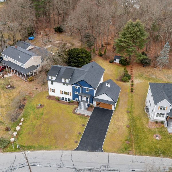 Custom Home Builders Burlington MA -Aerial View Front