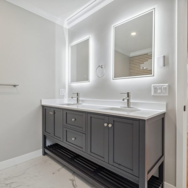 Custom Home Builders Burlington MA - Double Vanity