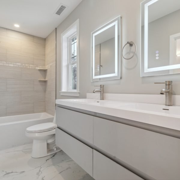 Custom Home Builders Burlington MA - Modern Bathroom