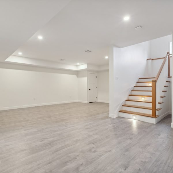 Custom Home Builders Burlington MA - Stairs Lower Level