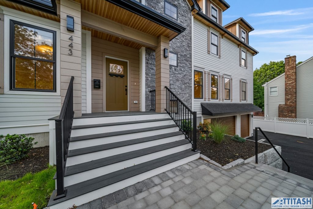 Custom Built Home in Needham MA - Front Door