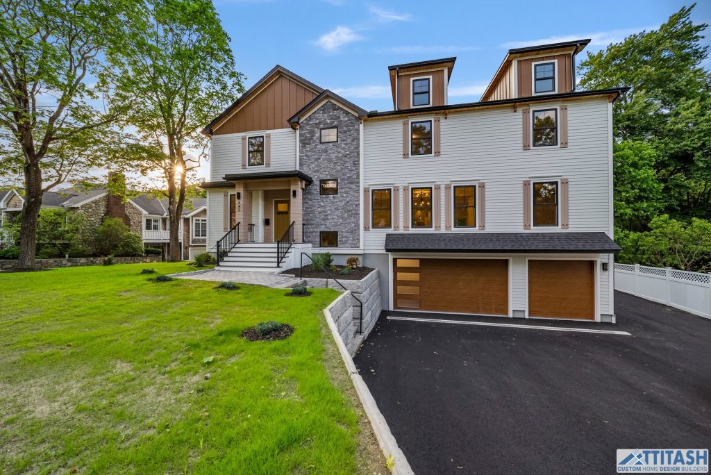 Custom Built Home in Needham MA - Entrance
