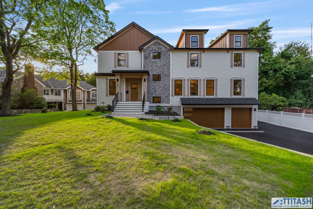 Custom Built Home in Needham MA - Exterior