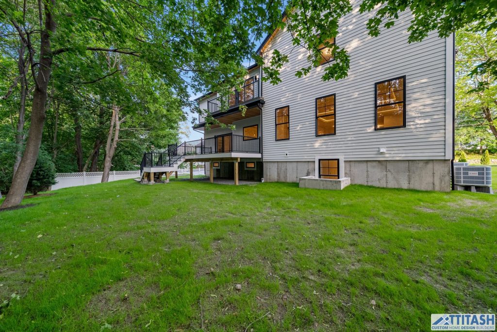 Custom Built Home in Needham MA - Yard