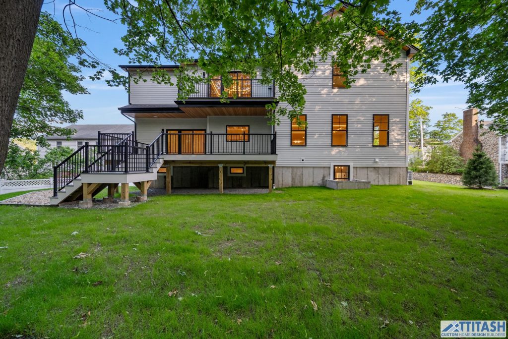 Custom Built Home in Needham MA - Yard