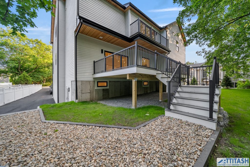 Custom Built Home in Needham MA - Yard