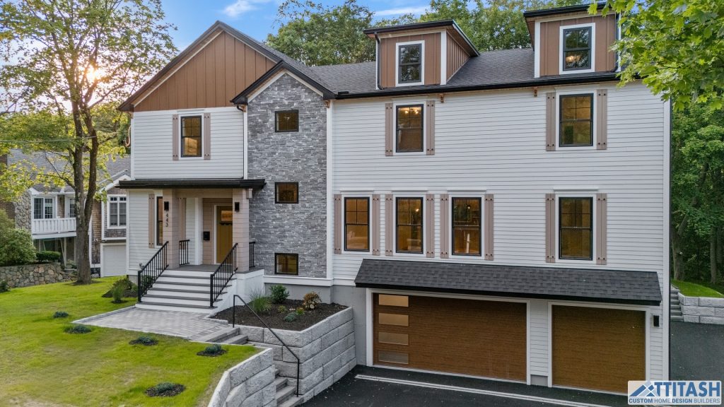 Custom Built Home in Needham MA - Exterior