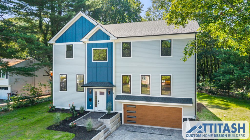 Custom New Construction Home in Lexington MA- Front Exterior