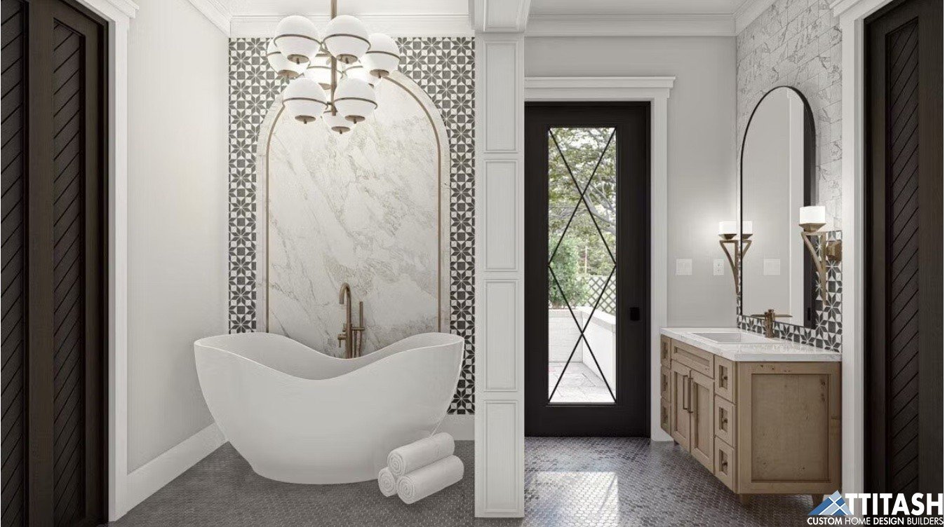 Ridge Chateau Home Design Attitash Custom Homes- Luxury Soaking Tub Nook