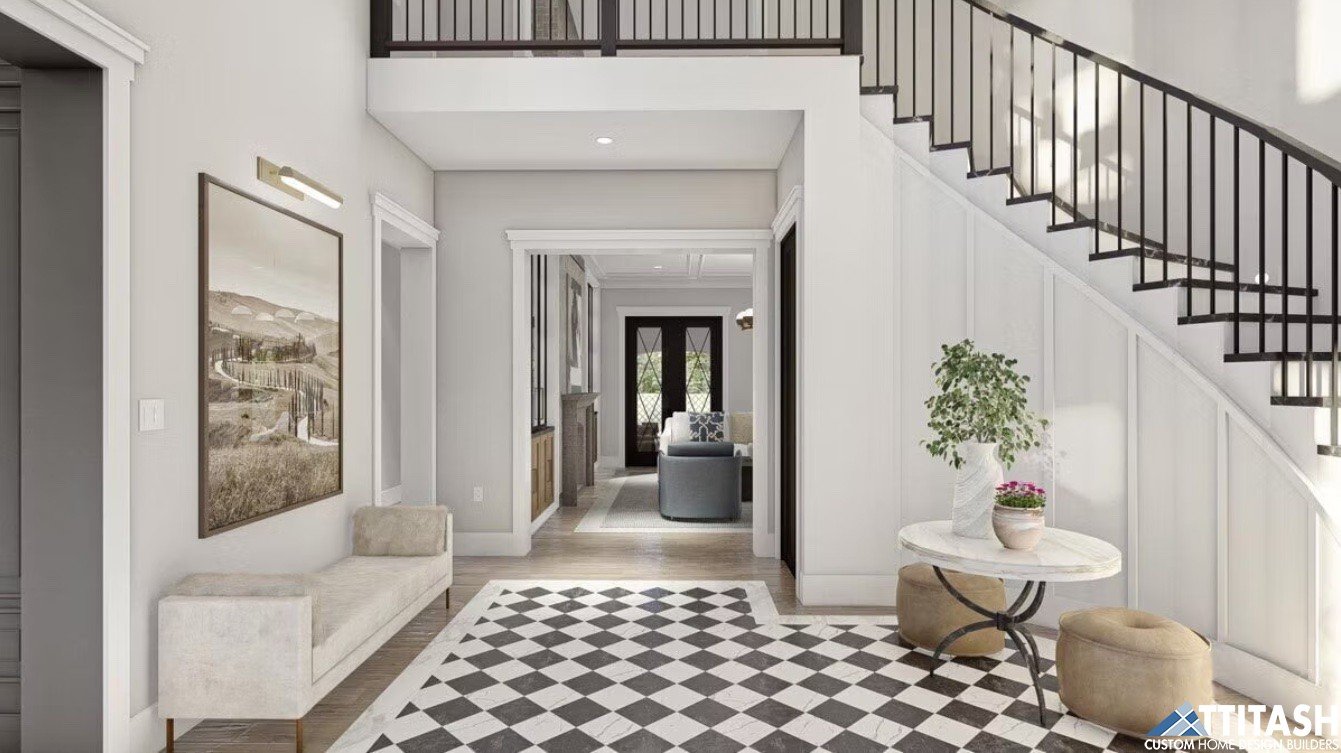 Ridge Chateau Home Design Attitash Custom Homes- Custom Expansive Entryway