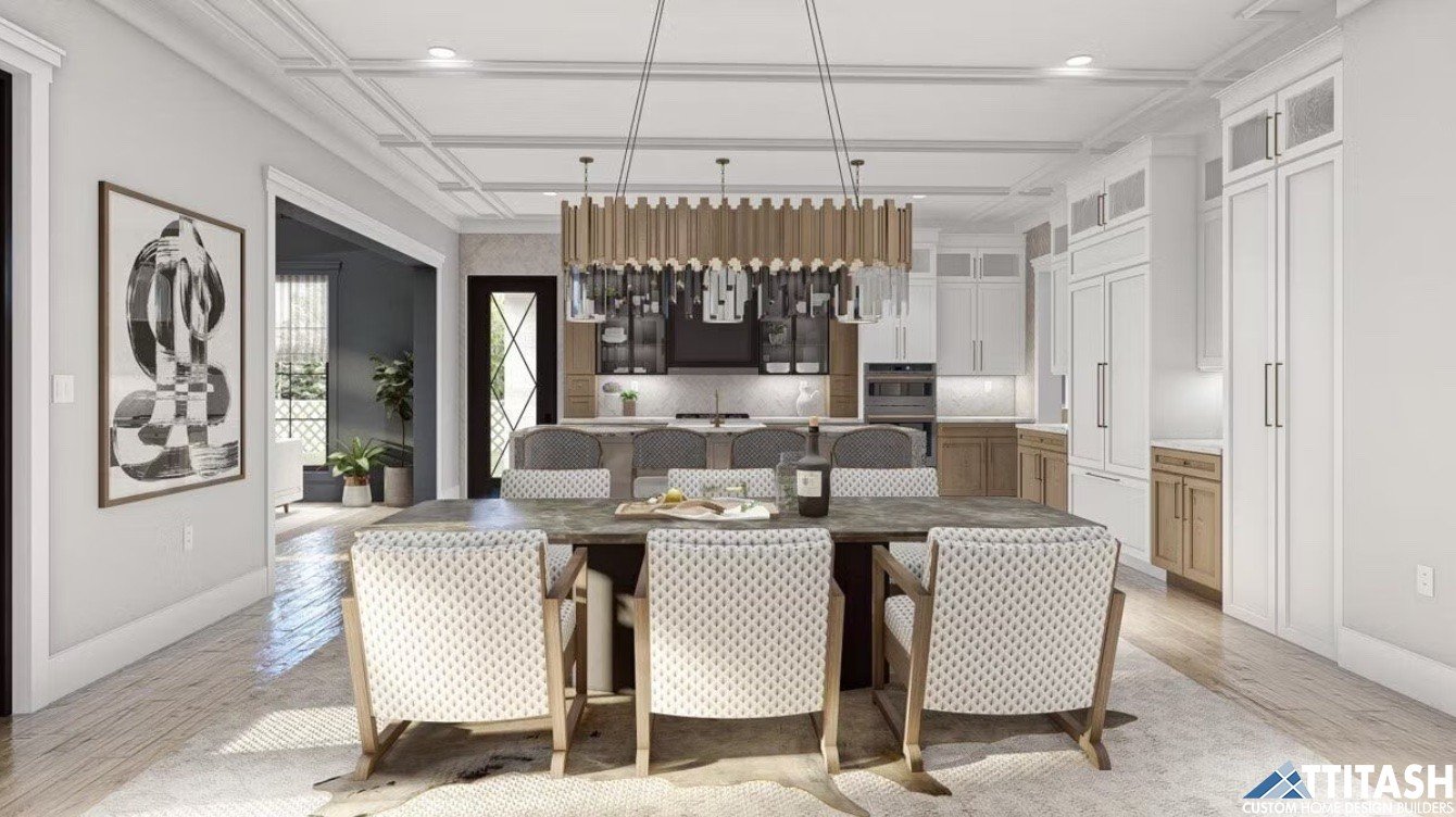 Ridge Chateau Home Design Attitash Custom Homes- Custom Kitchen Lighting