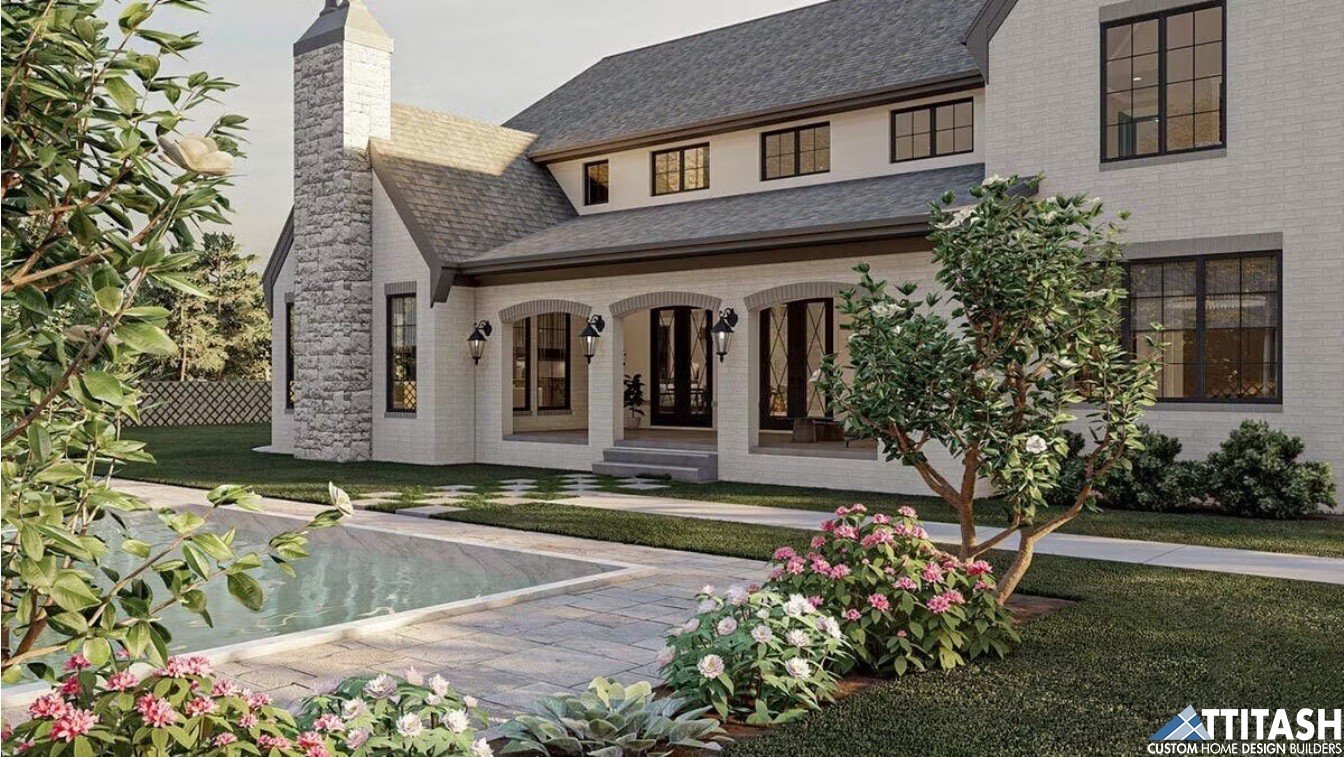 Ridge Chateau Home Design Attitash Custom Homes- Back Yard View