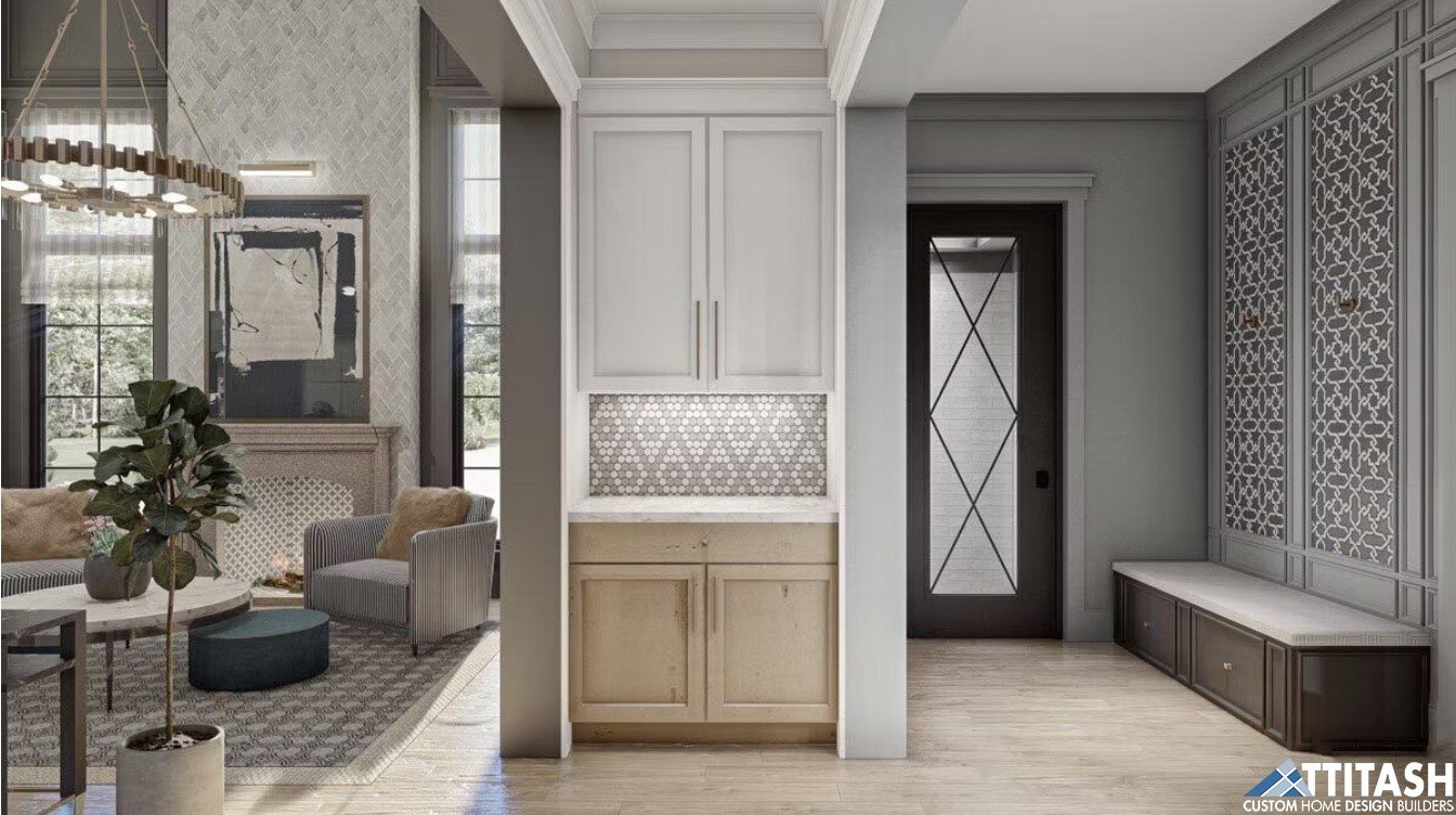 Ridge Chateau Home Design Attitash Custom Homes- Expansive Entryway Built In Features
