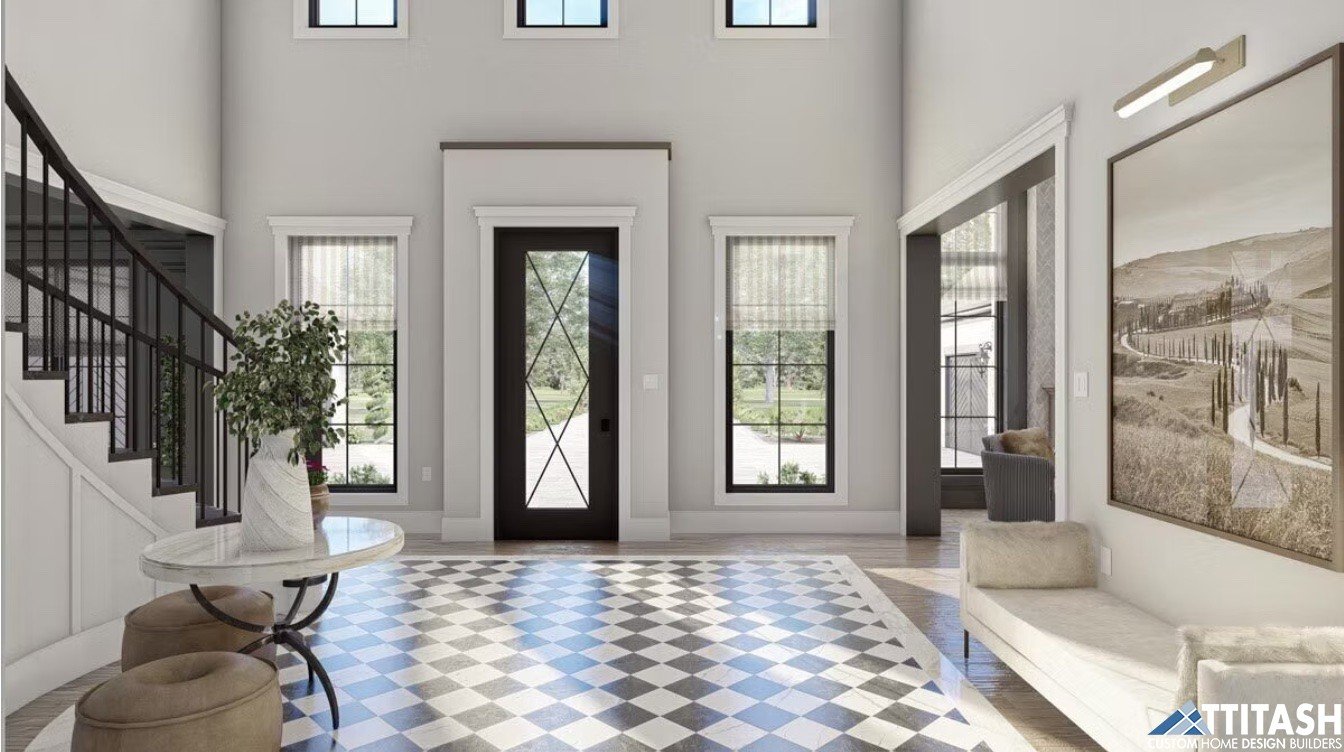 Ridge Chateau Home Design Attitash Custom Homes- Expansive Entryway