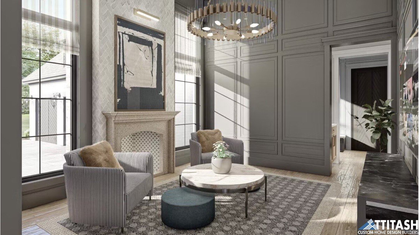 Ridge Chateau Home Design Attitash Custom Homes- Living Room