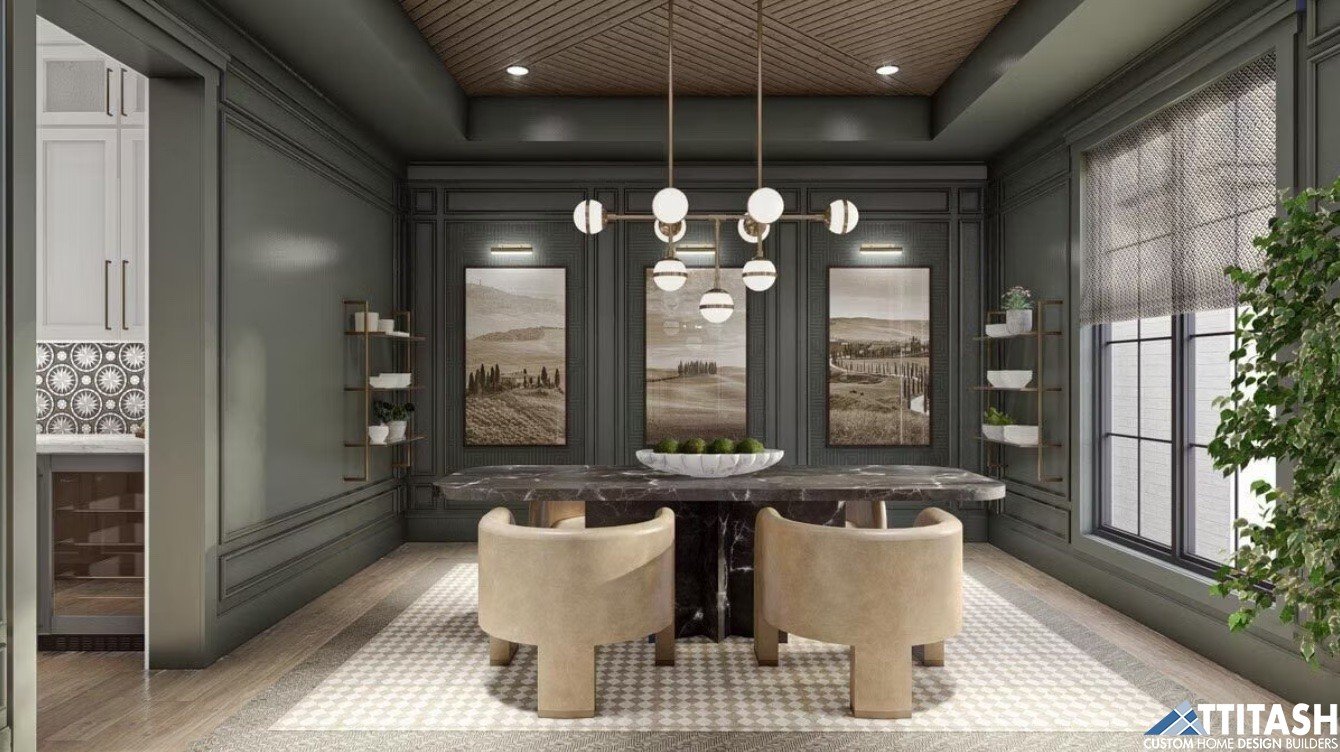 Ridge Chateau Home Design Attitash Custom Homes- Custom Dining Room