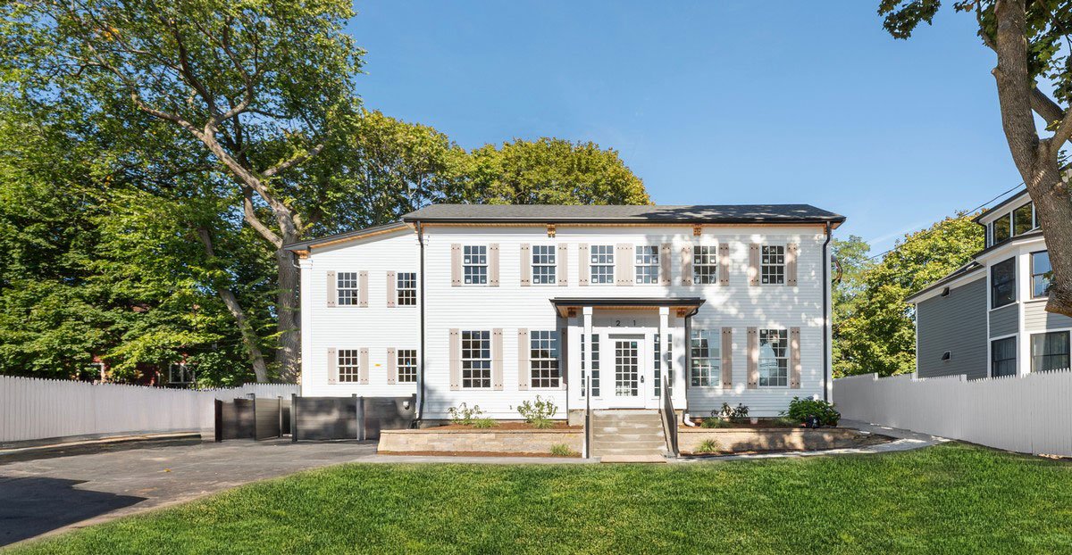 New Construction Duplex in Watertown MA- Front Exterior