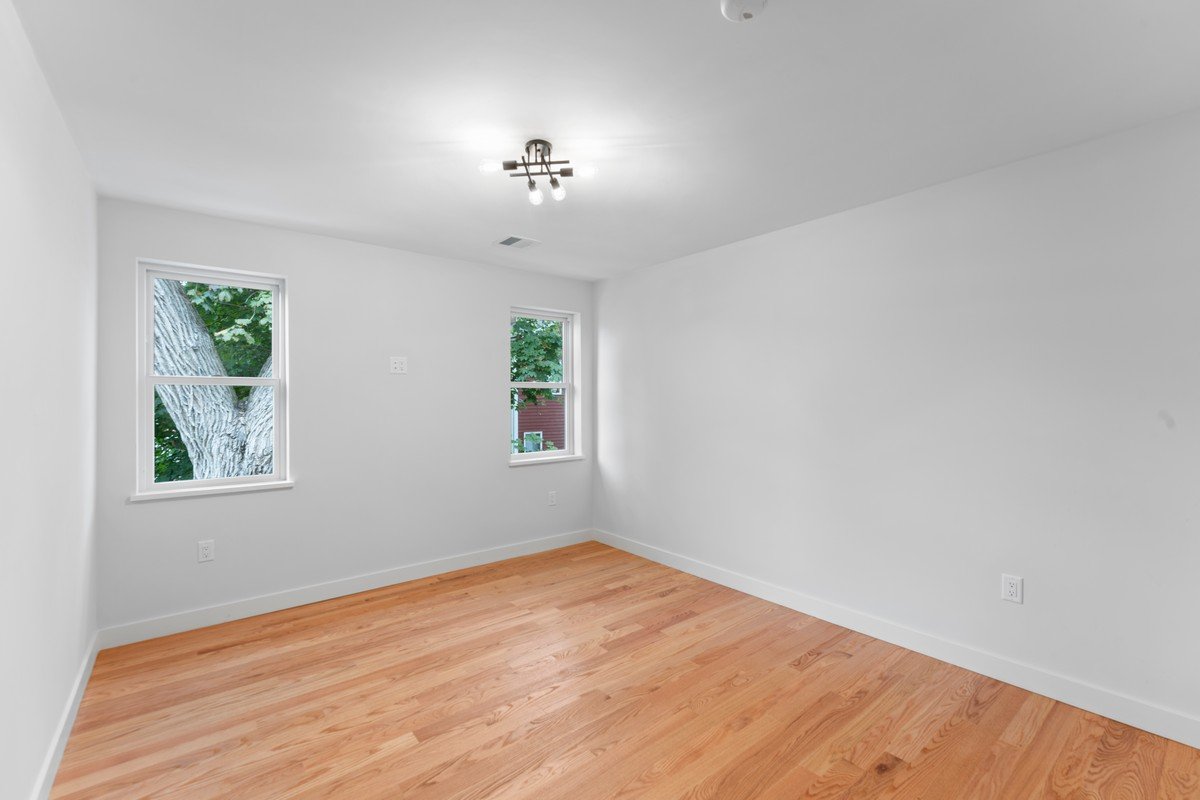 New Construction Duplex in Watertown MA-Bedroom With Modern Windows
