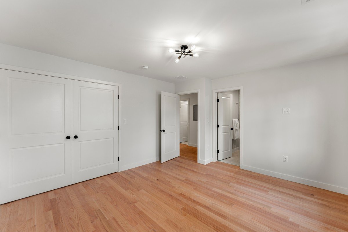 New Construction Duplex in Watertown MA-Bedroom With Hardwood Floors