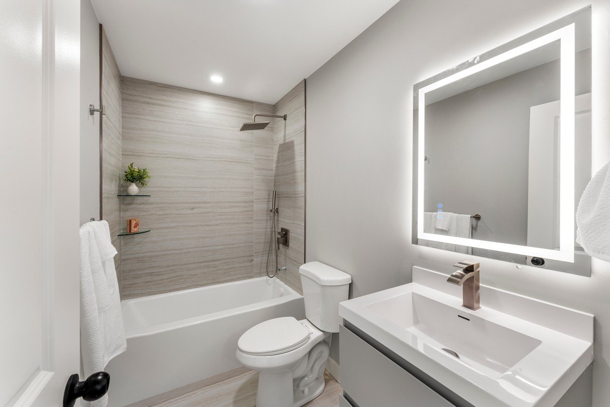 New Construction Duplex in Watertown MA-Modern Bathroom Vanity
