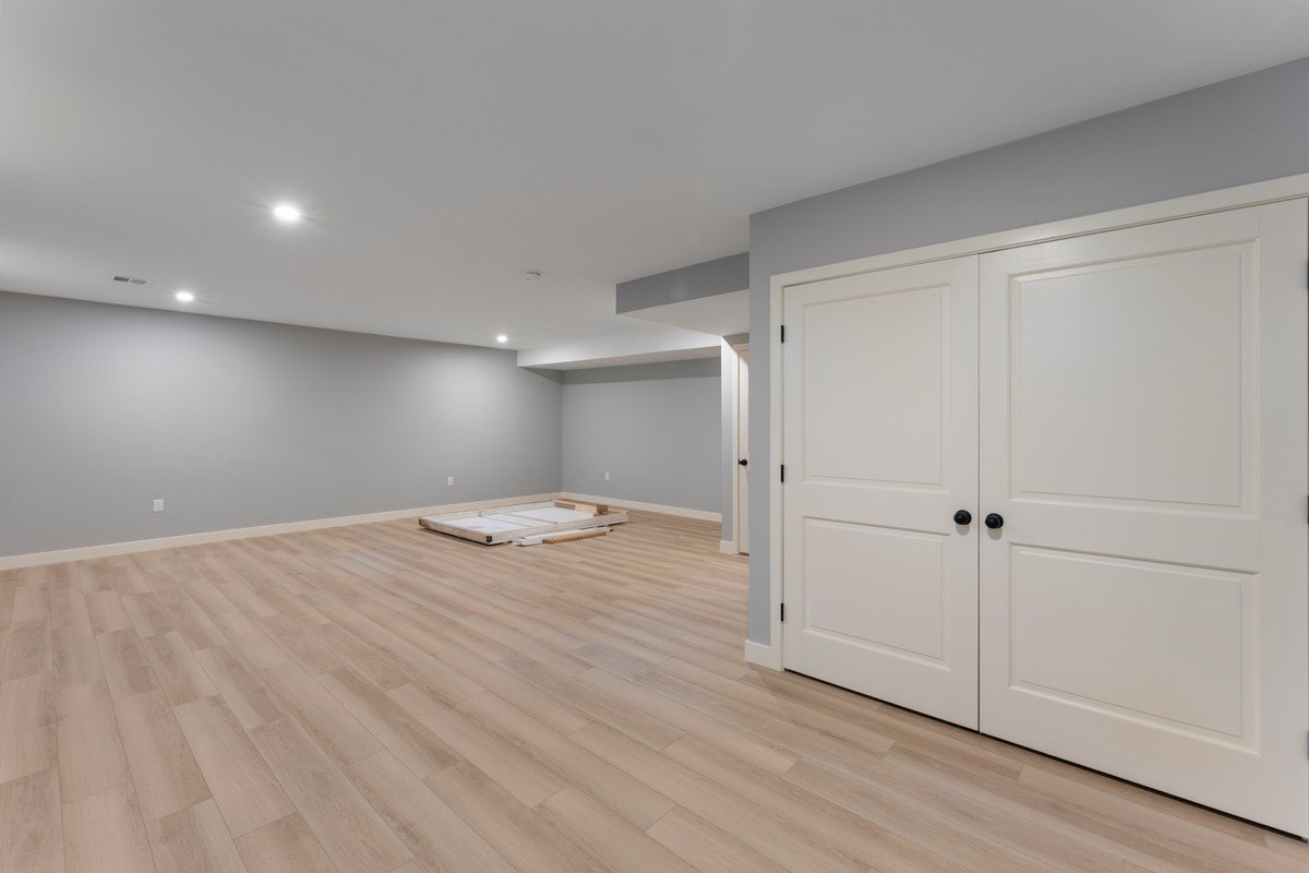 New Construction Duplex in Watertown MA- Finished Lower Level Family Room