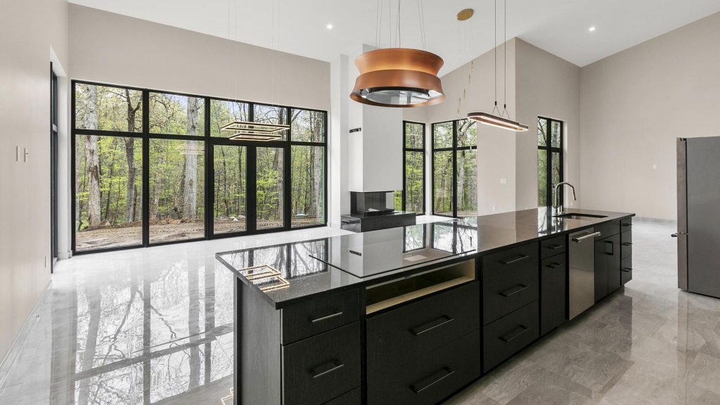 Luxury Home Design Builders MA NH- Modern Kitchen Island