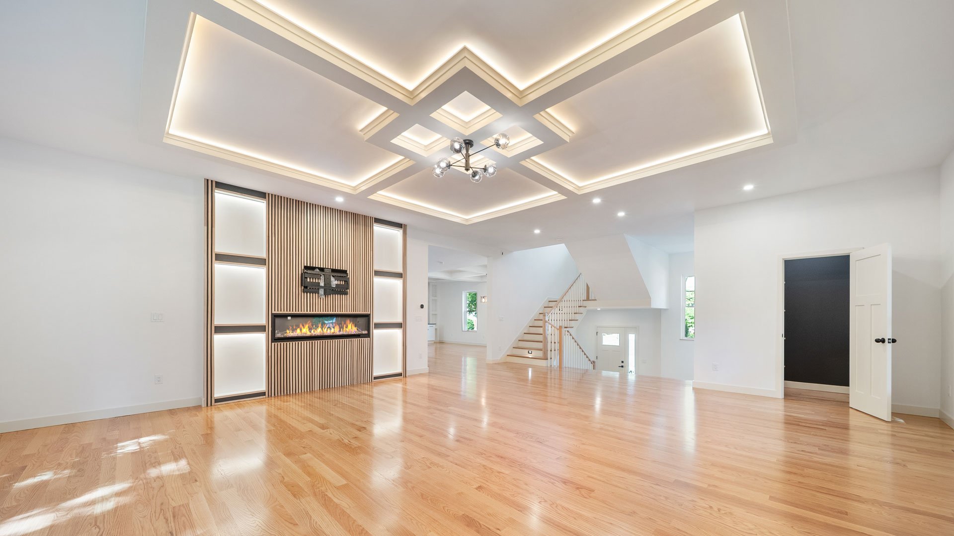 Luxury Home Design Builders MA NH- Custom Tray Ceiling